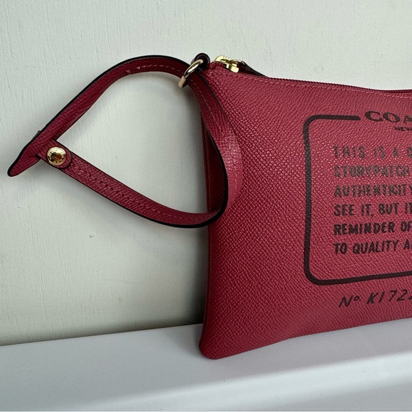Coach Story Patch Clutch Wristlet Mauve Rosey Pink - Picture 7 of 10